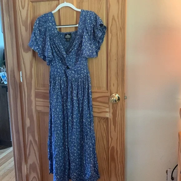 Angie Floral Blue Dress - Picture 1 of 6